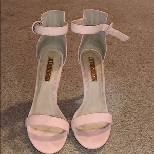 Pink Open Toe Heels